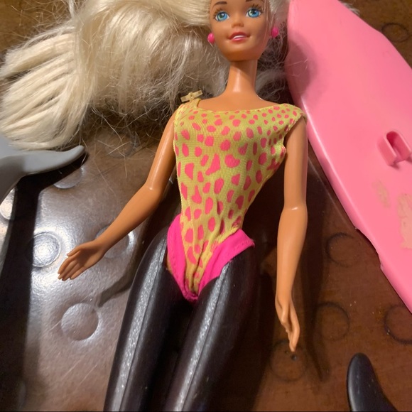 Mattel Vintage 1996 Ocean Friend's Scuba Diver Barbie Doll Baby Keiko - Picture 5 of 8